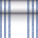 Product foto van Stoffen tafellopers blauw "Lines" 24m x 40cm ROYAL Collection