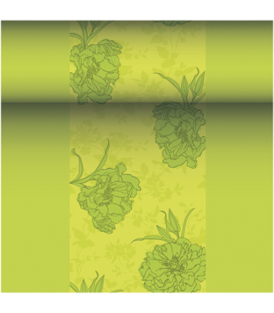 Product foto van Stoffen tafellopers groen 24m x 40cm Thalia ROYAL Collection