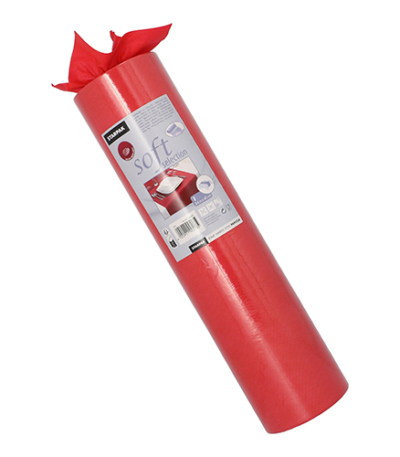 Product foto van Stoffen tafellopers nonwoven rood 24m x 40cm