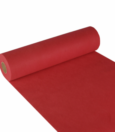 Product foto van Stoffen tafellopers nonwoven rood 24m x 40cm