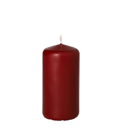Product foto van Stompkaarsen bordeaux 50mm x 100mm