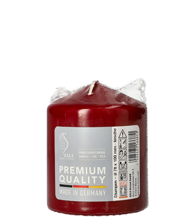 Product foto van Stompkaarsen kersrood 80mm