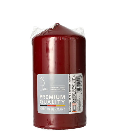 Product foto van Stompkaarsen kersrood 80mm x 150mm