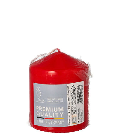 Product foto van Stompkaarsen rood 80mm x 100mm