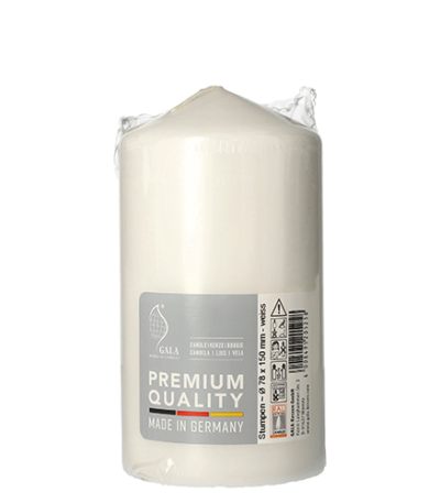 Product foto van Stompkaarsen wit 80mm x 150mm