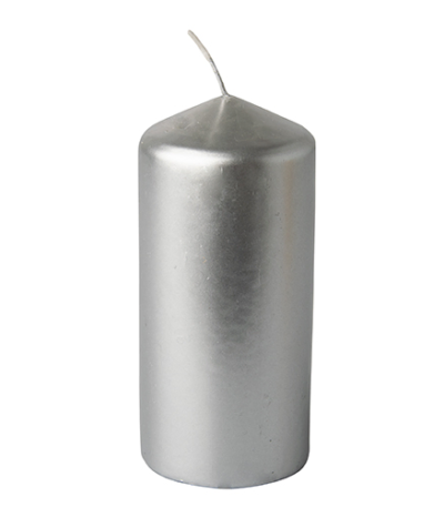 Product foto van Stompkaarsen zilver 60mm x 130mm