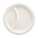 Product foto van Suikerriet Borden 2-vaks wit set van 50