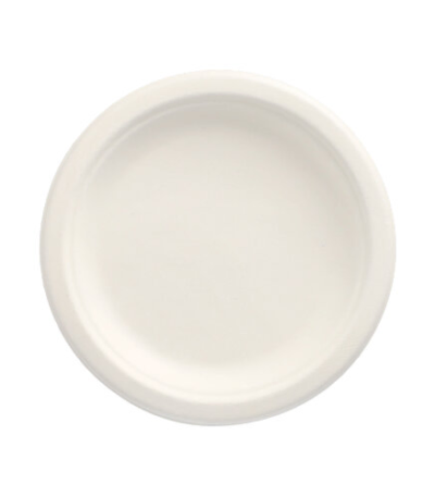 Product foto van Suikerriet Borden karton wit set van 50