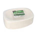 Product foto van Suikerriet Borden ovaal wit set van 50 200ml