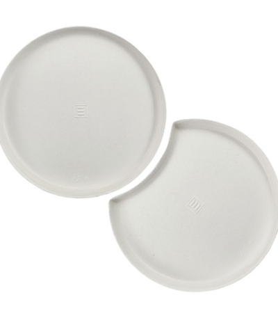 Product foto van Suikerriet Borden rond wit Cella set van 12