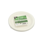 Product foto van Suikerriet Borden wit 18cm set van 12