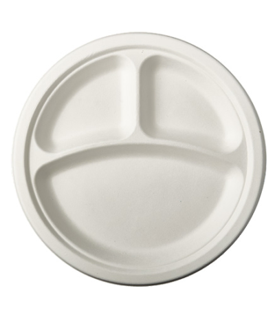 Product foto van Suikerriet Borden wit set van 12 23cm