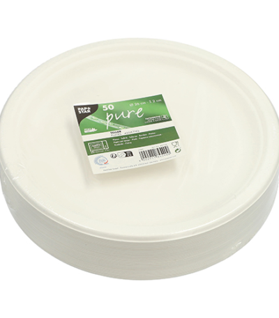 Product foto van Suikerriet Borden wit set van 50 200ml