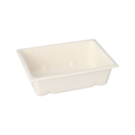 Product foto van Suikerriet Gastronorm containers PLA coating wit 1/8 set van 50