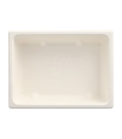 Product foto van Suikerriet Gastronorm containers PLA coating wit 1/8 set van 50