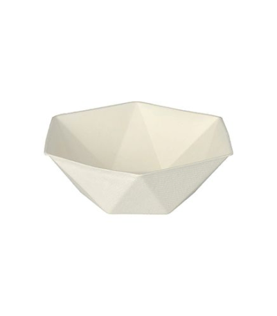 Product foto van Suikerriet Schalen wit hexagonaal set van 12 Diamond