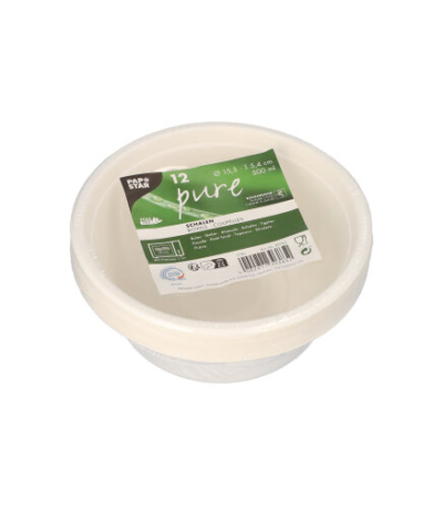 Product foto van Suikerriet Schalen wit set van 12 500ml