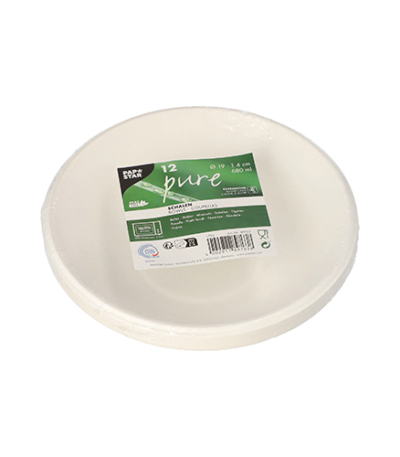 Product foto van Suikerriet Schalen wit set van 12 680ml