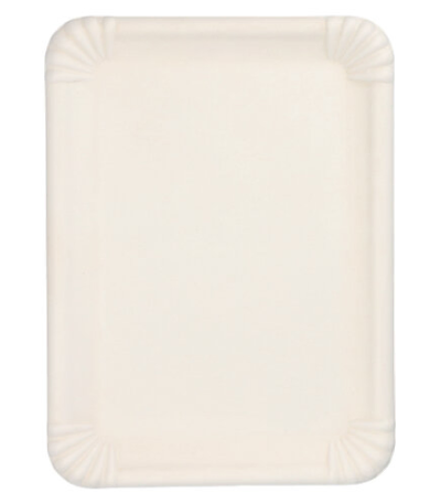 Product foto van Suikerriet Serveerschalen hoekig wit set van 6 26x35 cm