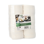 Product foto van Suikerriet borden halve maan wit set van 100 Cella