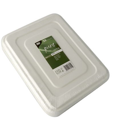 Product foto van Suikerriet deksels wit set van 25