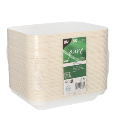 Product foto van Suikerriet deksels wit set van 50