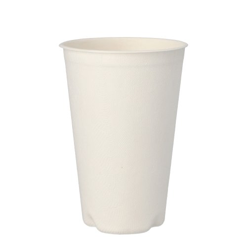 Product foto van Suikerriet drinkbekers wit 200ml voor warme dranken set van 50