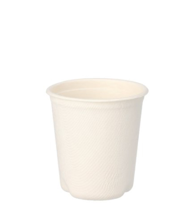 Product foto van Suikerriet drinkbekers wit voor warme dranken set van 50 100ml