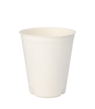 Product foto van Suikerriet drinkbekers wit warm 12 stuks