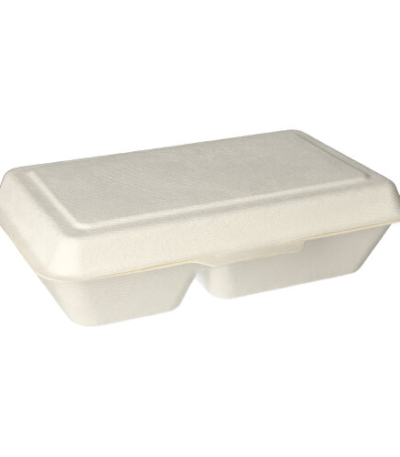 Product foto van Suikerriet menubakjes 2-vaks set van 500 pure