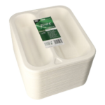 Product foto van Suikerriet menubakjes topseal wit set van 100