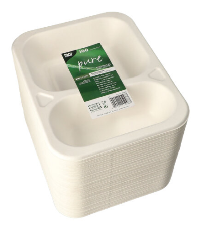 Product foto van Suikerriet menubakjes wit set van 100