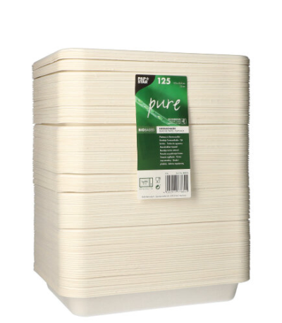 Product foto van Suikerriet menubakken topseal wit set van 125 900ml