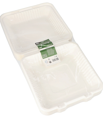 Product foto van Suikerriet menuboxen wit set van 25