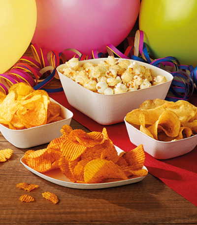 Product foto van Suikerriet schalen wit set van 24 Belle Vie