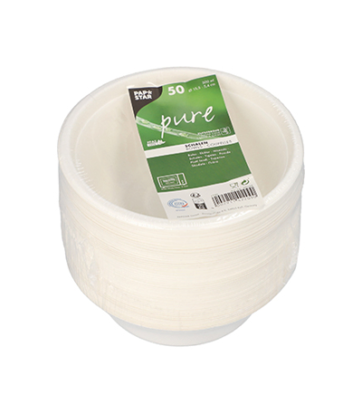 Product foto van Suikerriet schalen wit set van 50 500ml