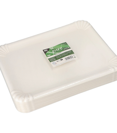 Product foto van Suikerriet serveerschalen wit set van 25