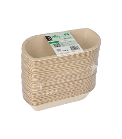 Product foto van Suikerriet Snackbakjes natuur set van 50