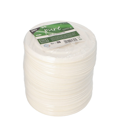 Product foto van Suikerriet soepdeksels wit set van 50 14cm