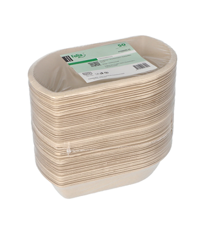 Product foto van Suikerrietcakebakjes natuur set van 50