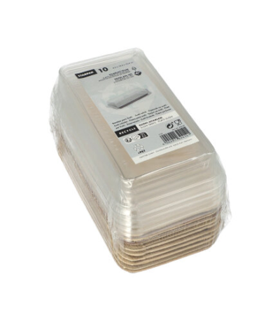 Product foto van Sushi schalen palmblad natuur met deksels set van 10