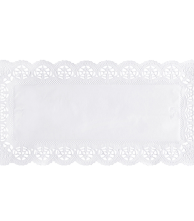 Product foto van Taartranden hoekig wit set van 250