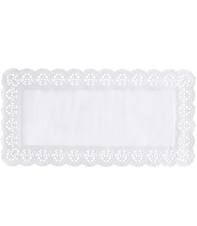 Product foto van Taartranden hoekig wit set van 6