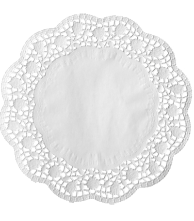 Product foto van Taartranden rond wit set van 100 32cm