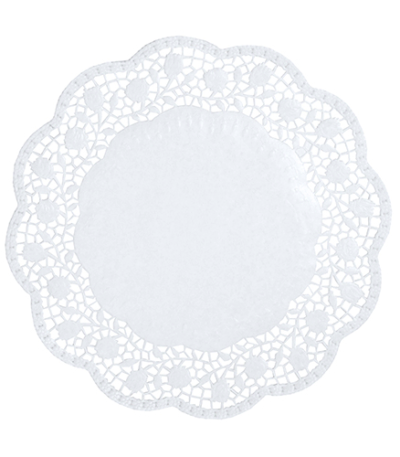 Product foto van Taartranden rond wit set van 100