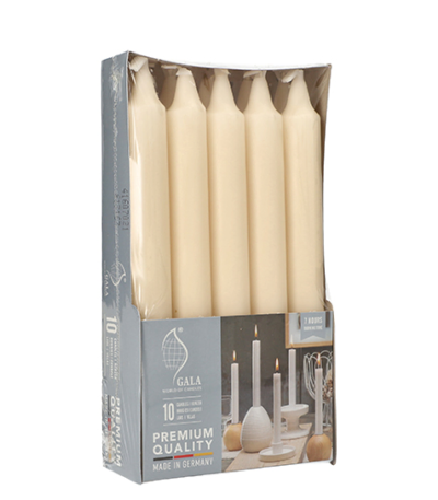 Product foto van Tafelkaarsen creme set van 10 2