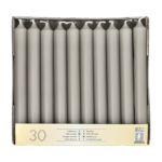 Product foto van Tafelkaarsen grijs set van 30