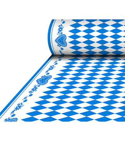 Product foto van Tafelkleed Airlaid Beiers blauw 25m x 1.18m