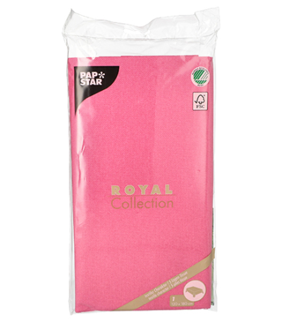 Product foto van Tafelkleed tissue fuchsia 120x180cm ROYAL Collection