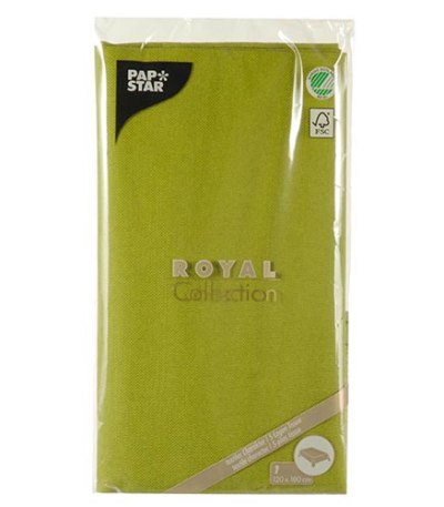 Product foto van Tafelkleed tissue olijfgroen 120x180cm ROYAL Collection